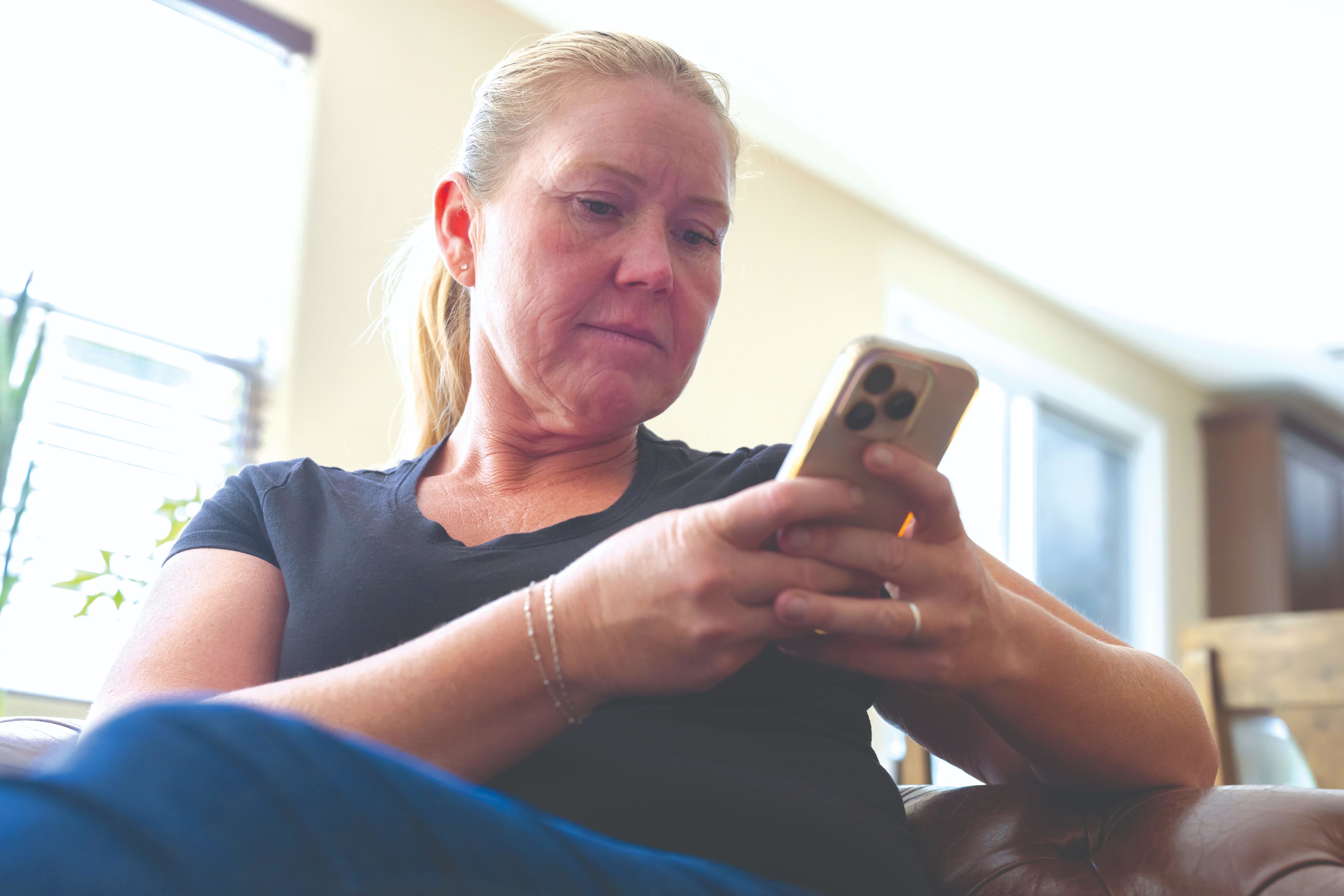 Woman looking at phone